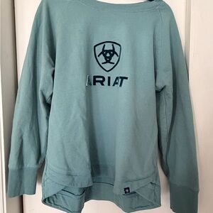 Ariat Teal Logo Pullover crewneck
